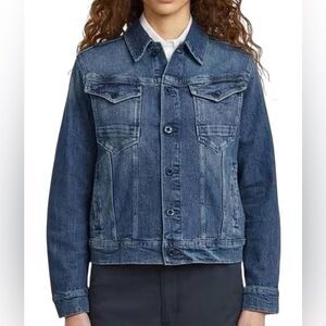 G-star Raw Blue Denim Jeans Stretchy Jacket(Size Small)